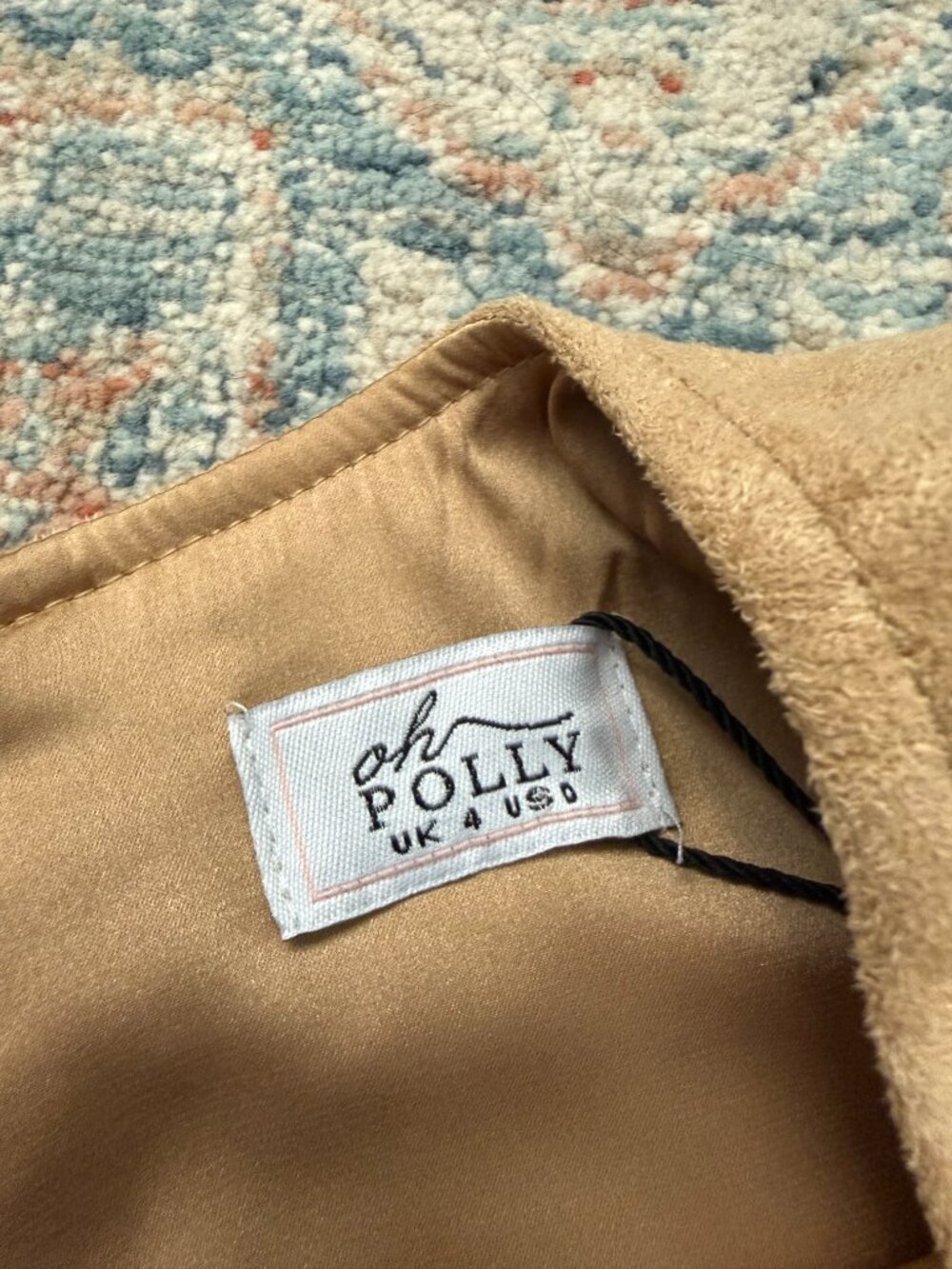 NEW Oh Polly Amielle Faux-Suede A-Line Mini Dress : 0 - Picture 6 of 7